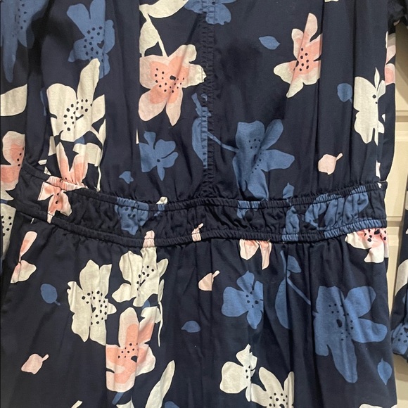 Floral Navy Dress with Pink and White Accents - Picture 5 of 8